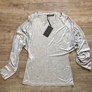 Alberta Ferretti  Gray Long sleeve Blouse.